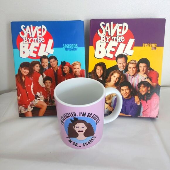 Saved by the Bell Seasons 3, 4, & 5 DVDs with Bonus Jessie Spano Mug - Picture 1 of 12